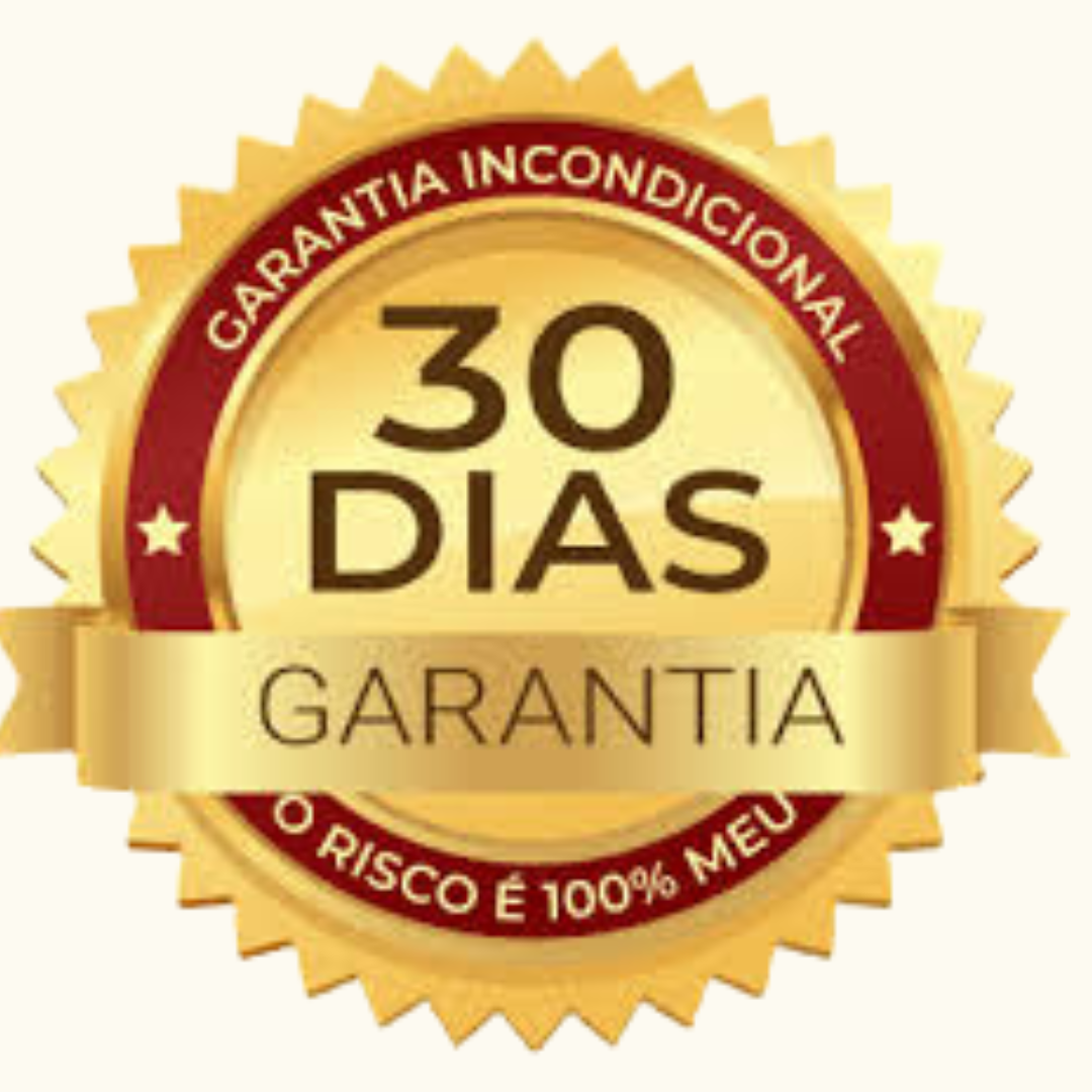 Selo de garantia incondicional de 30 dias - o risco é 100% meu
